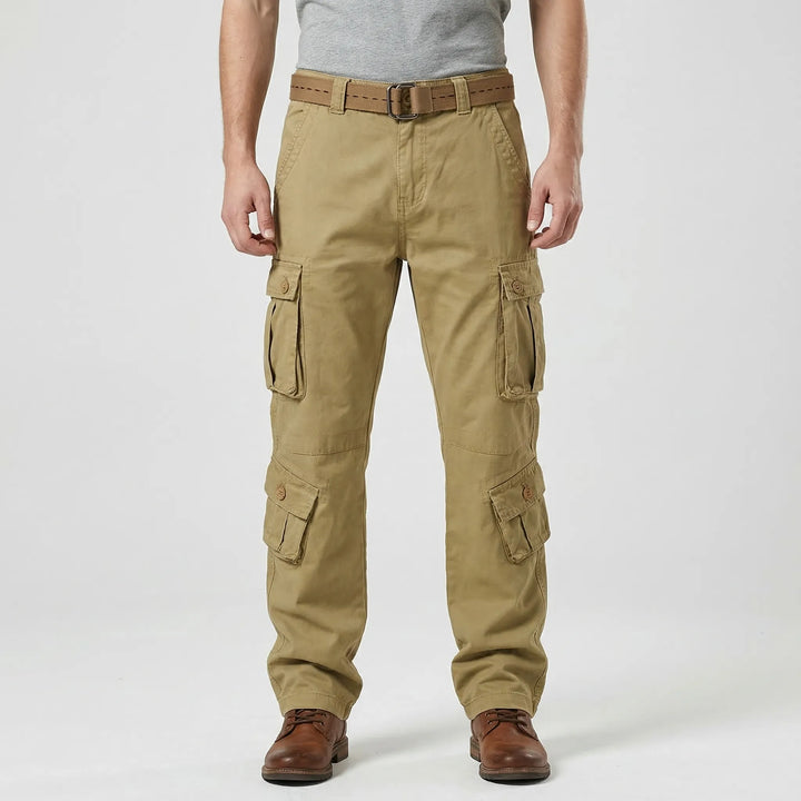 Relaxed Fit Multi-Pocket Cargo Trousers - Shane