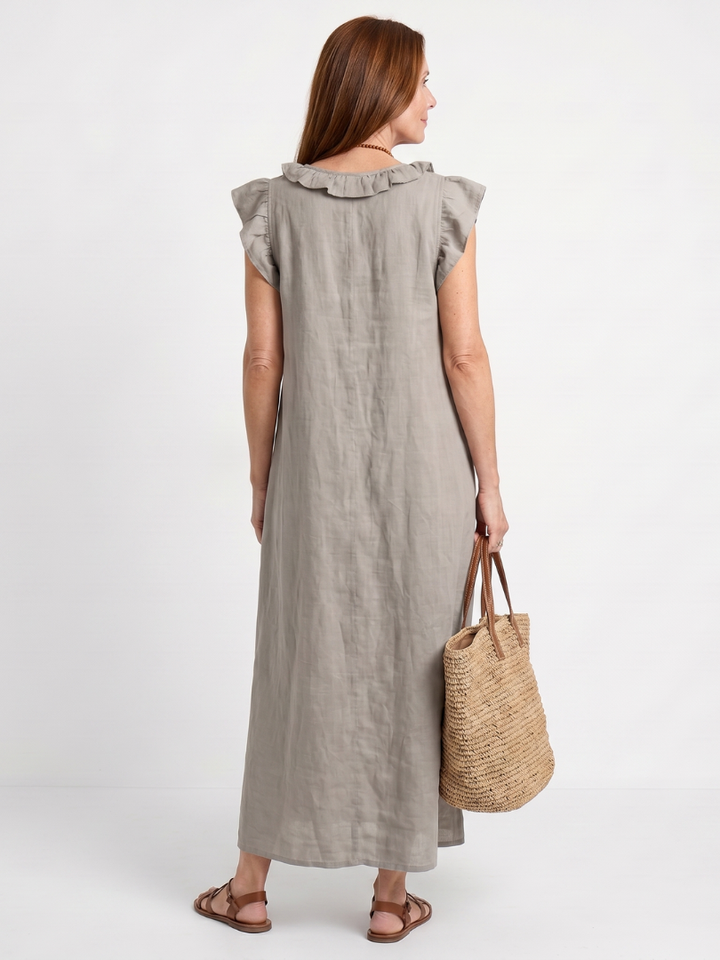 Relaxed V-Neck Summer Dress - Danielle