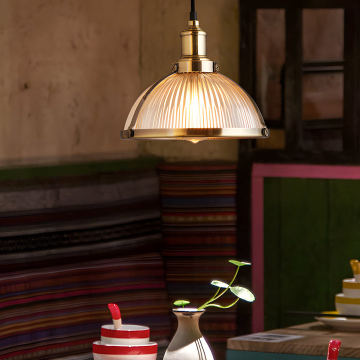 Retro Ribbed Pendant Light - Ribden