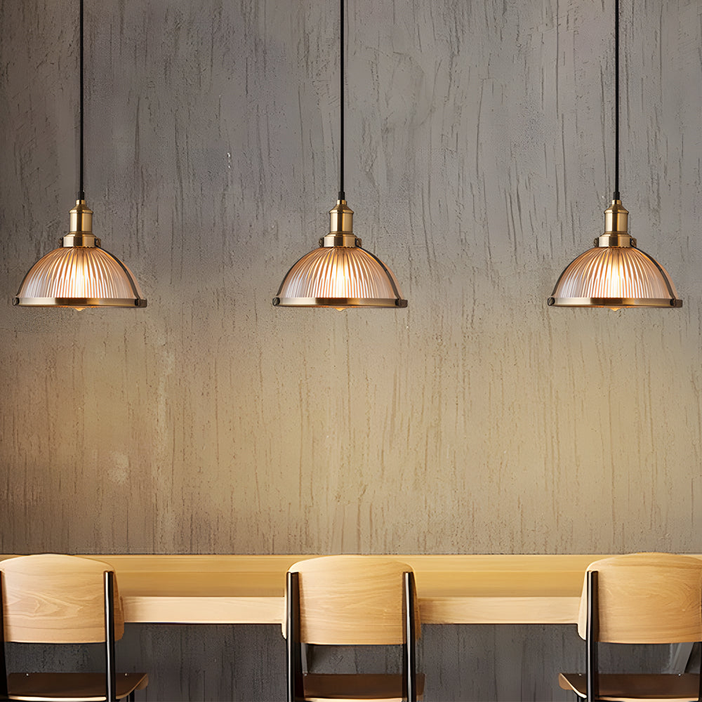 Retro Ribbed Pendant Light - Ribden