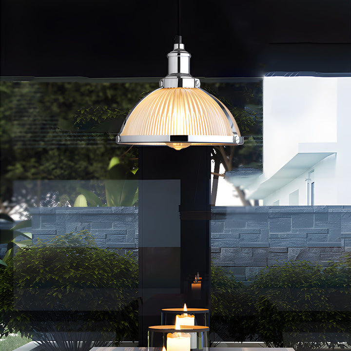 Retro Ribbed Pendant Light - Ribden