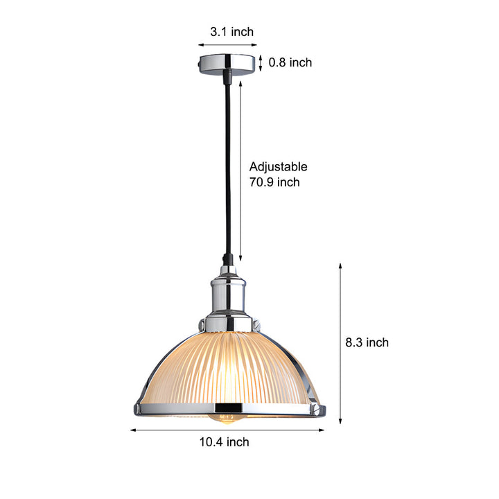Retro Ribbed Pendant Light - Ribden