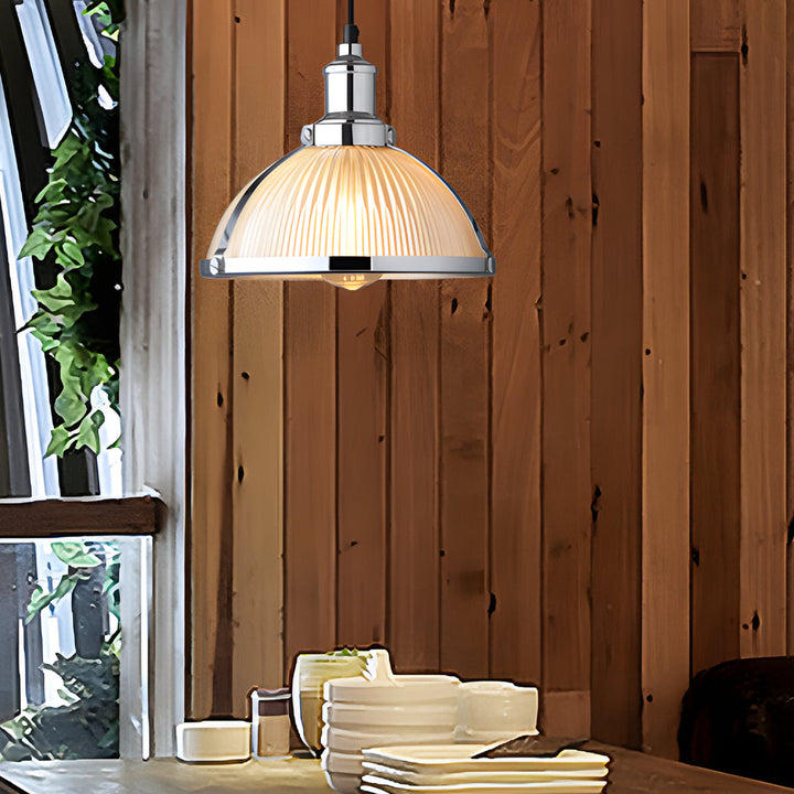 Retro Ribbed Pendant Light - Ribden