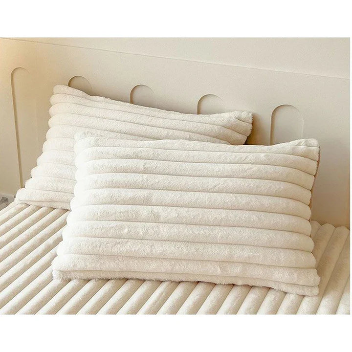Ribbed Plush Fitted Mattress Sheet - Plushia