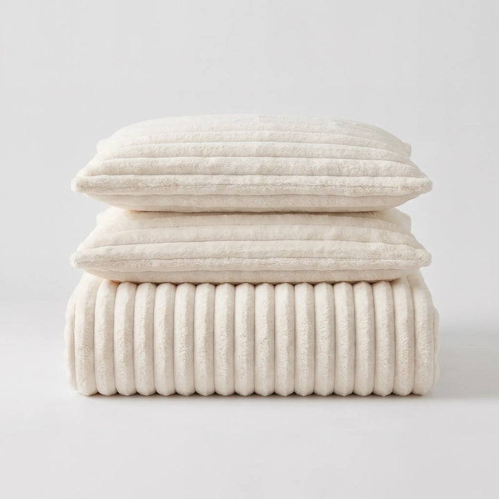 Ribbed Plush Fitted Mattress Sheet - Plushia