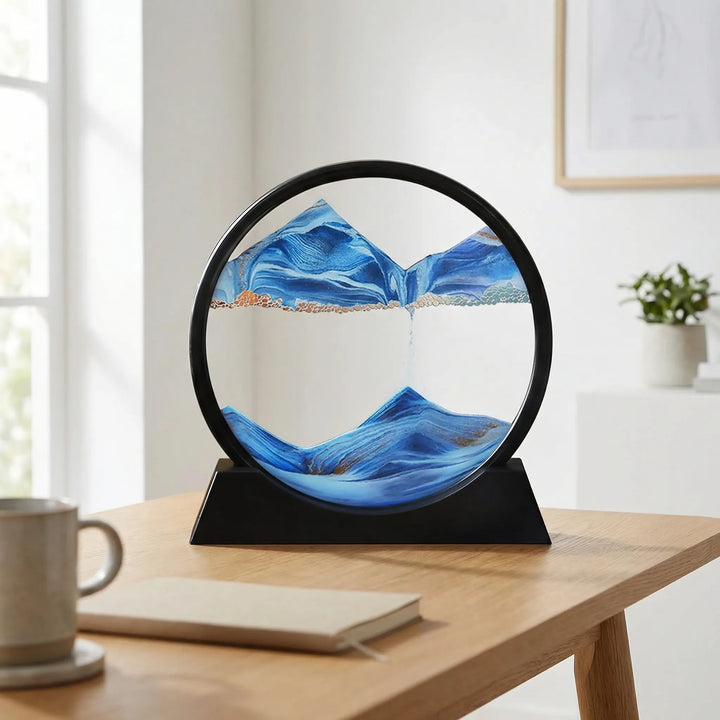 Rond Bewegend Zandkunstwerk Voor Op Het Bureau - Depthflow