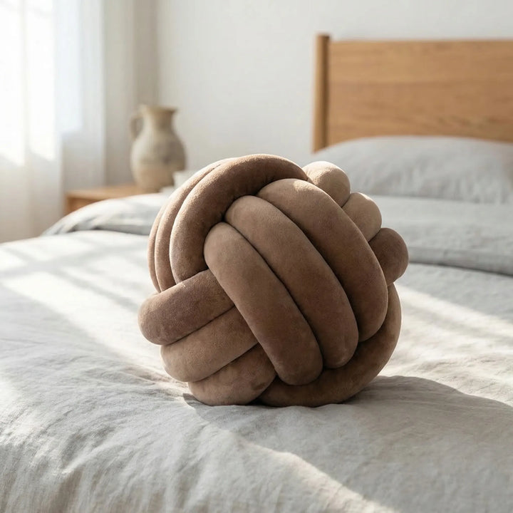 Rond Knoopkussen In Bolvorm - Plushknot