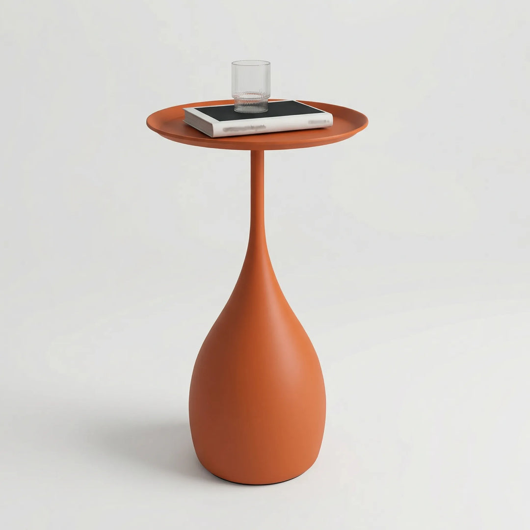 Ronde Bijzettafel Met Sierlijk Voetstuk - Roundivo