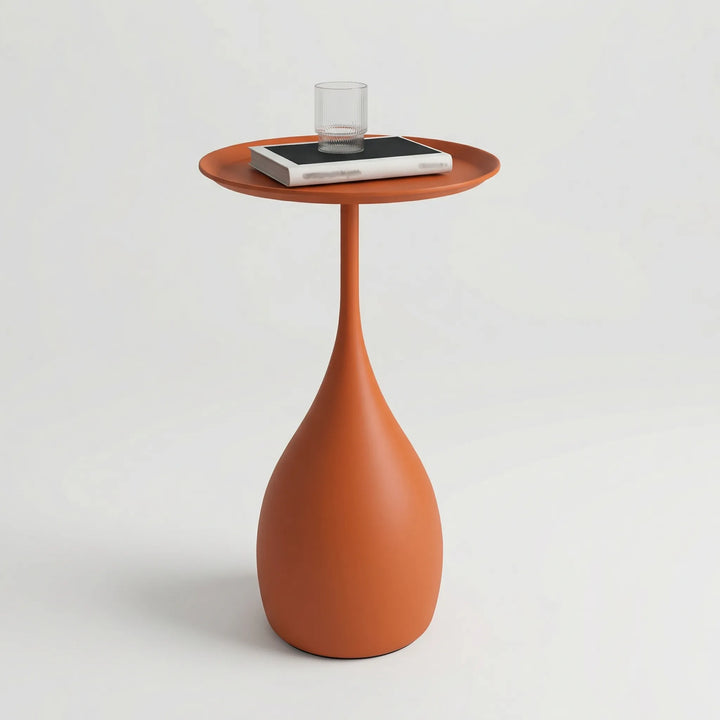 Ronde Bijzettafel Met Sierlijk Voetstuk - Roundivo