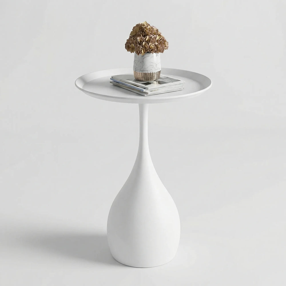 Ronde Bijzettafel Met Sierlijk Voetstuk - Roundivo