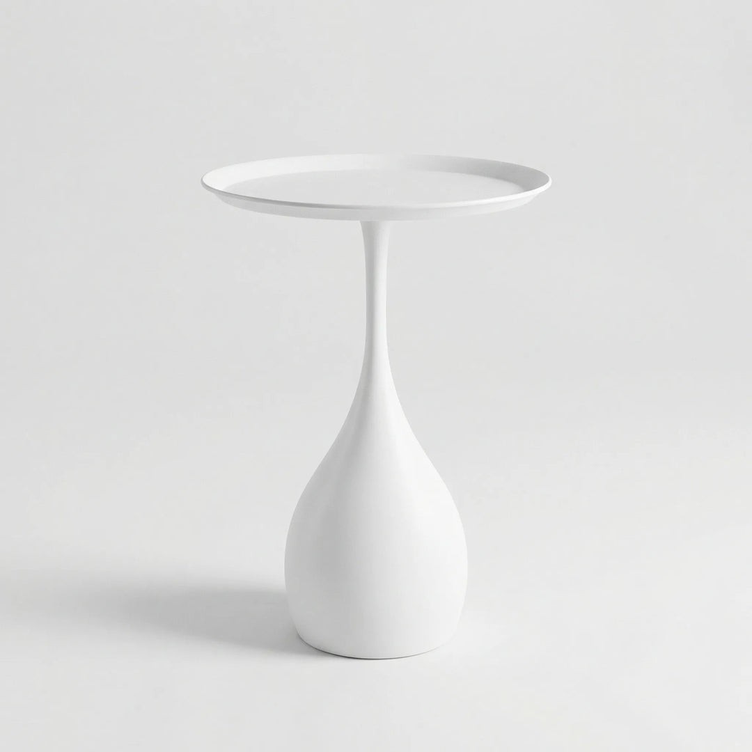 Ronde Bijzettafel Met Sierlijk Voetstuk - Roundivo