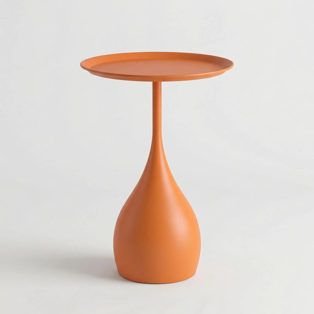 Ronde Bijzettafel Met Sierlijk Voetstuk - Roundivo