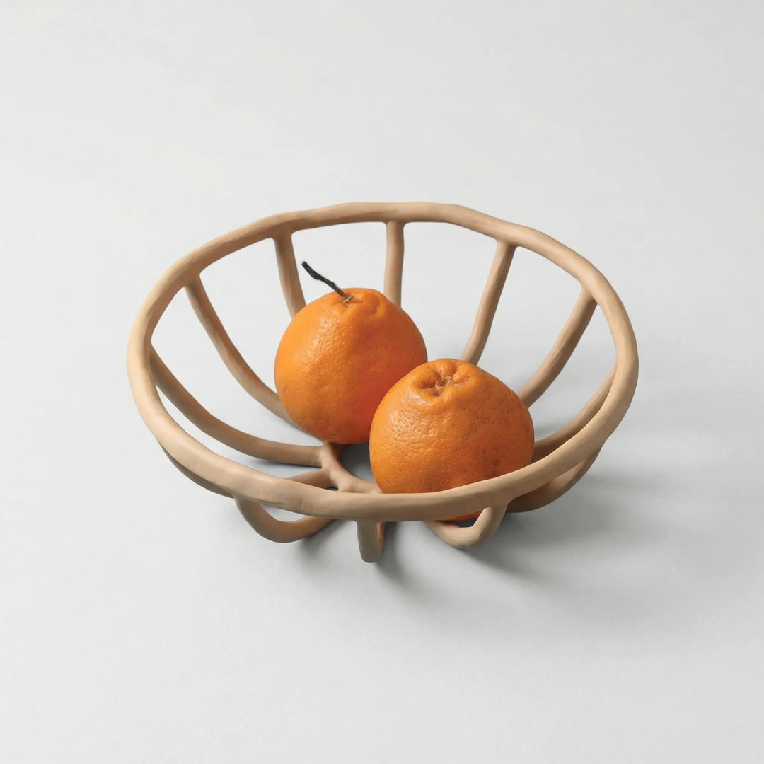 Ronde Open Fruitmand Met Gebogen Pootjes - Baskethome
