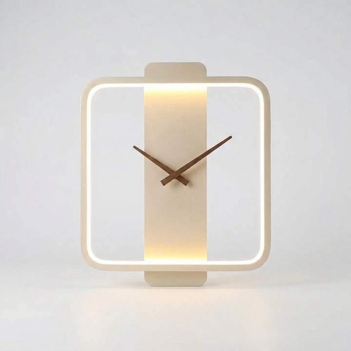 Ronde Wandklok Met Warm Verlichtingsring - Glowround