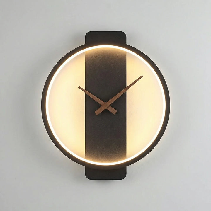 Ronde Wandklok Met Warm Verlichtingsring - Glowround