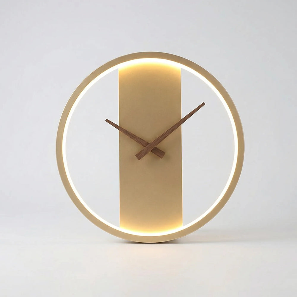 Ronde Wandklok Met Warm Verlichtingsring - Glowround