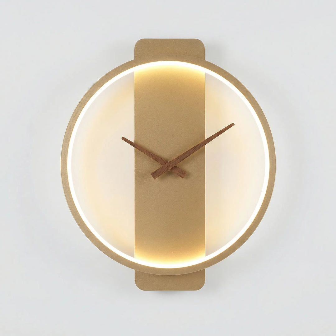 Ronde Wandklok Met Warm Verlichtingsring - Glowround