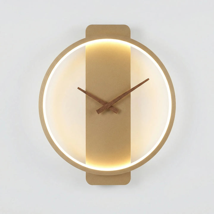 Ronde Wandklok Met Warm Verlichtingsring - Glowround