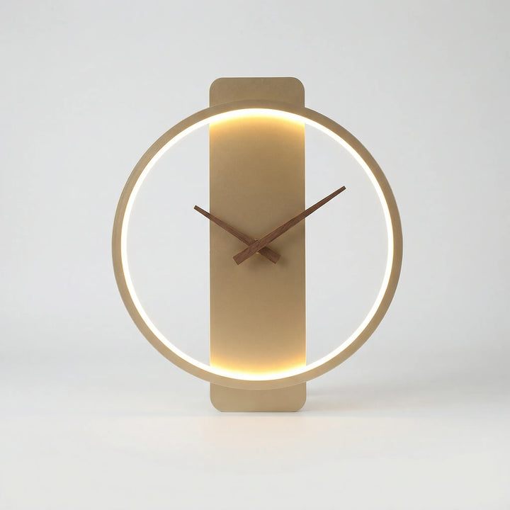 Ronde Wandklok Met Warm Verlichtingsring - Glowround