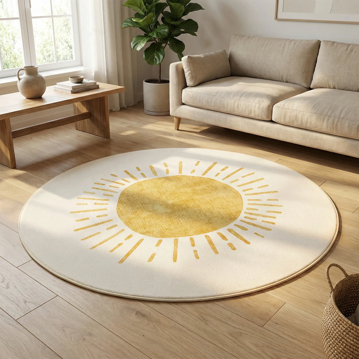 Round Accent Floor Rug - Cirawarm