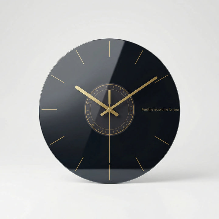 Round Artistic Wall Clock With Space Print - Orbitara