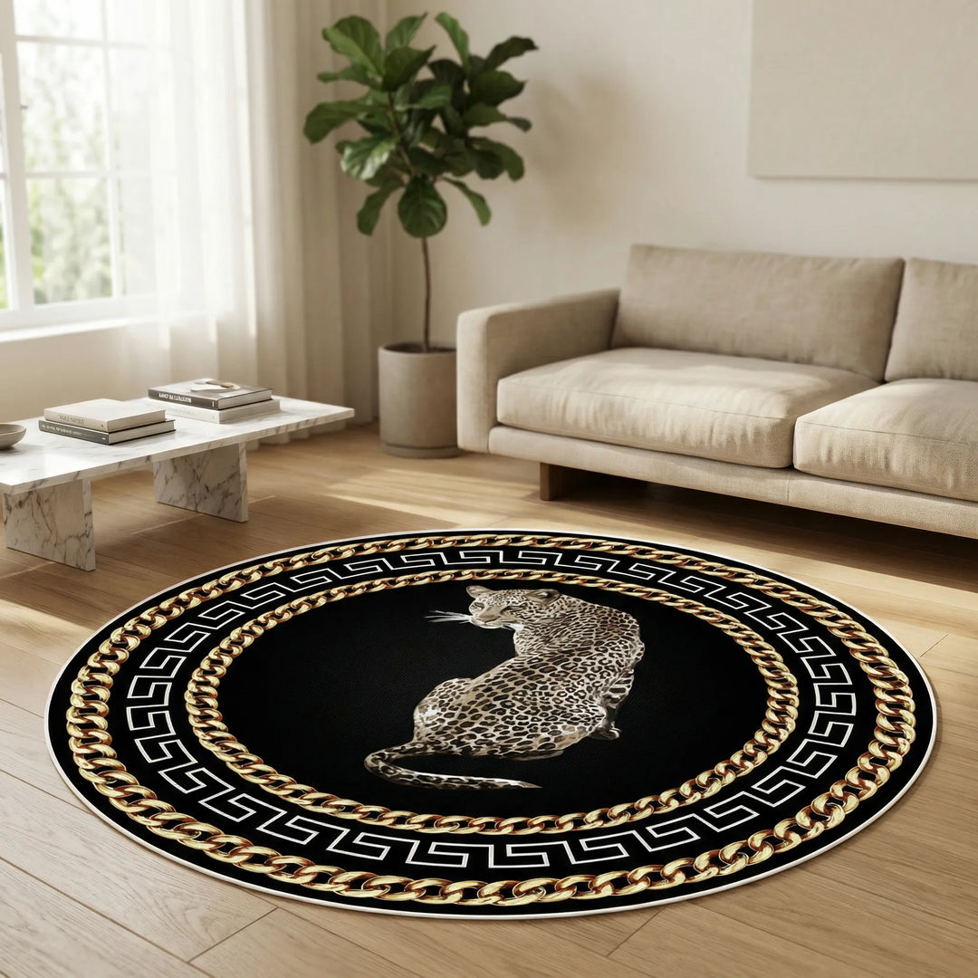 Round Decorative Area Rug - Leopelle