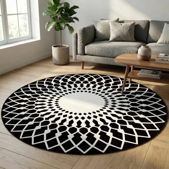 Round Decorative Floor Rug - Circulaire
