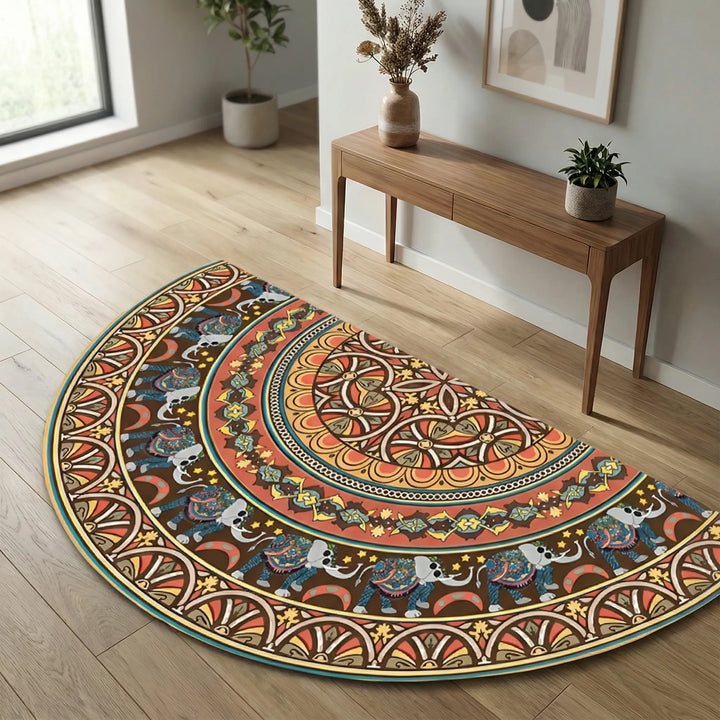 Round Decorative Floor Rug - Zenoray