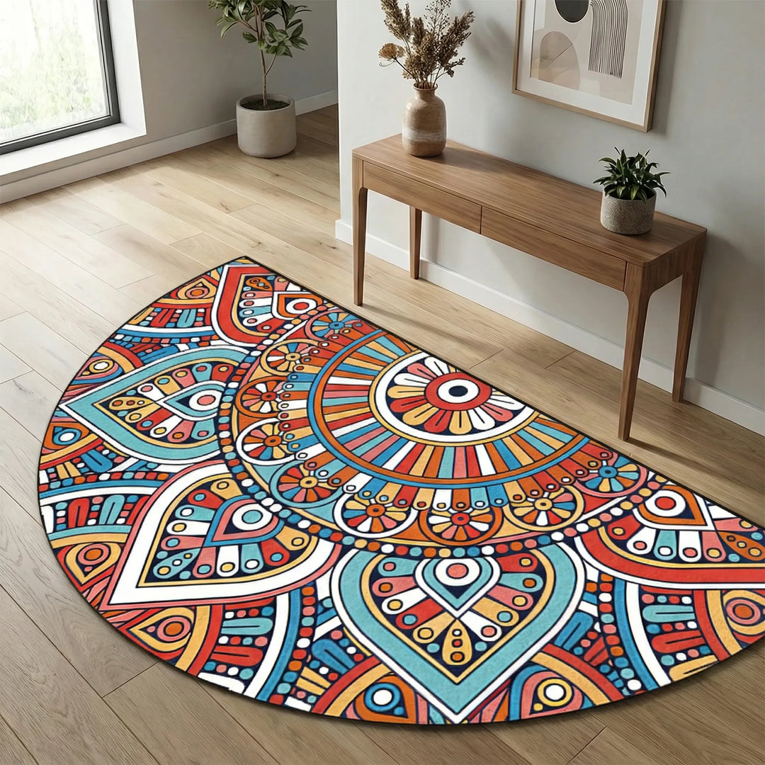 Round Decorative Floor Rug - Zenoray