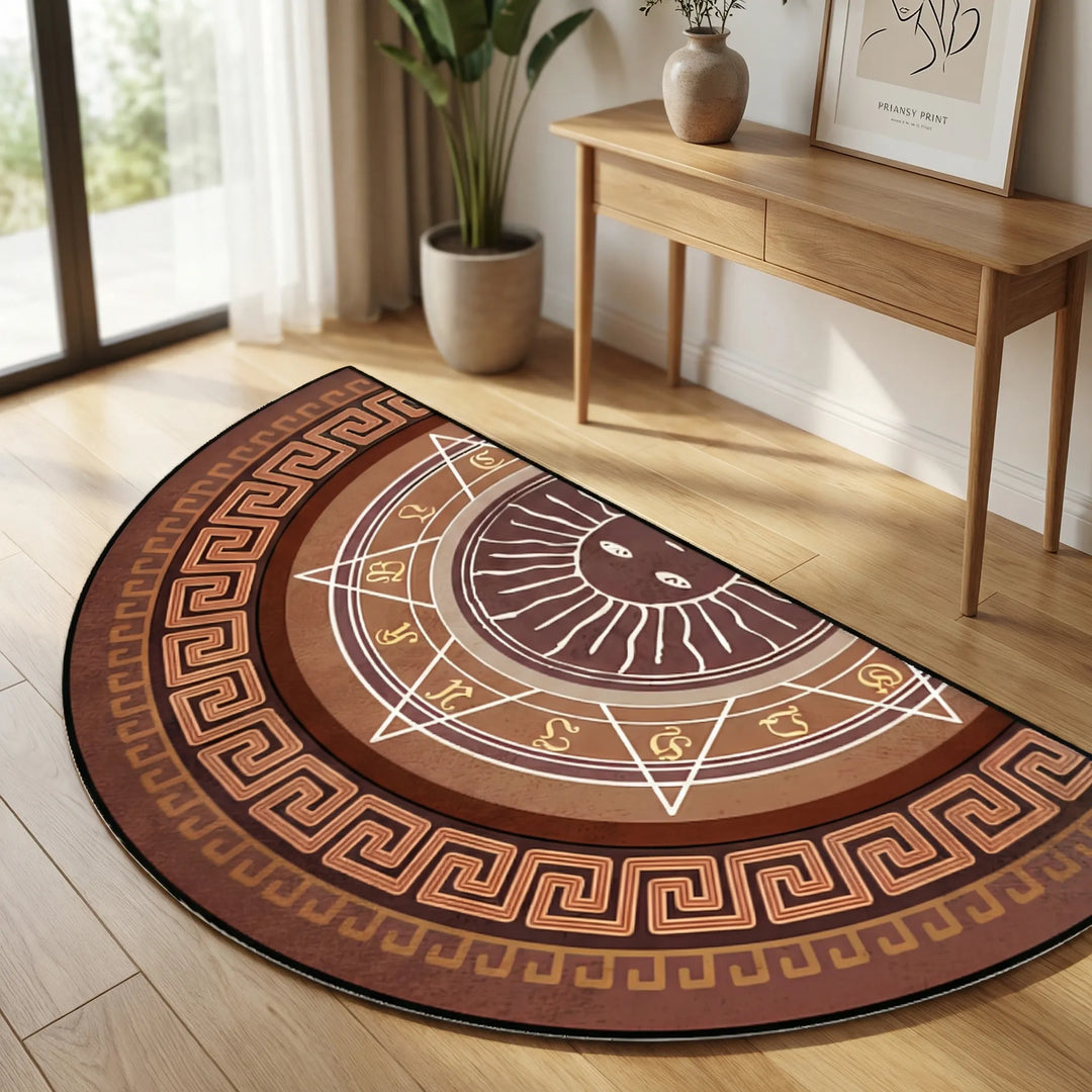 Round Decorative Floor Rug - Zenoray
