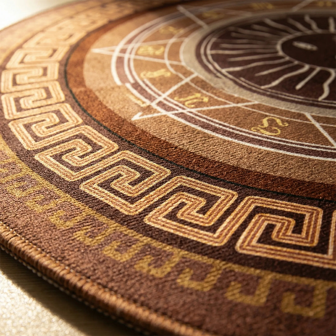 Round Decorative Floor Rug - Zenoray