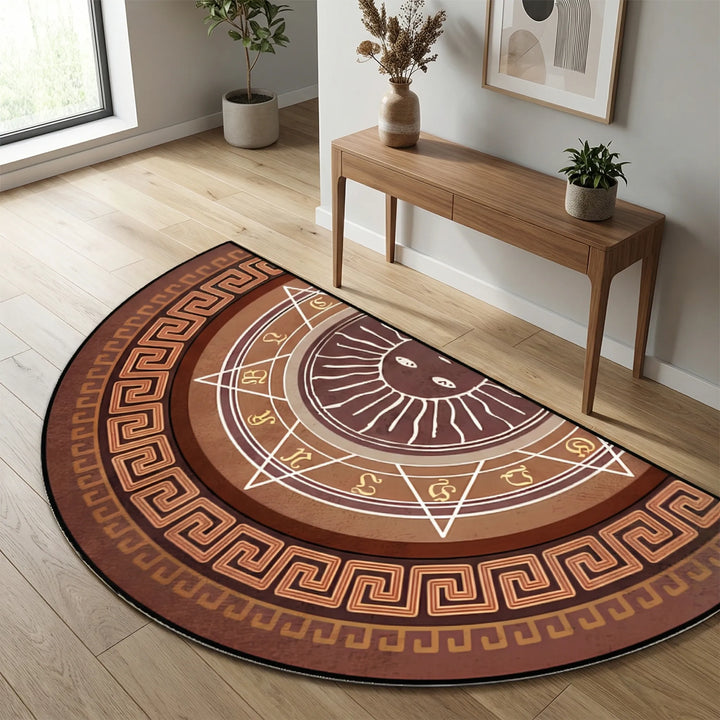 Round Decorative Floor Rug - Zenoray