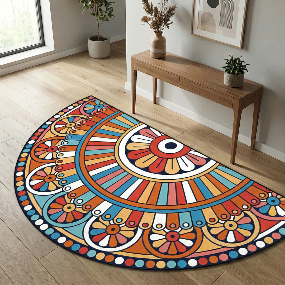 Round Decorative Floor Rug - Zenoray