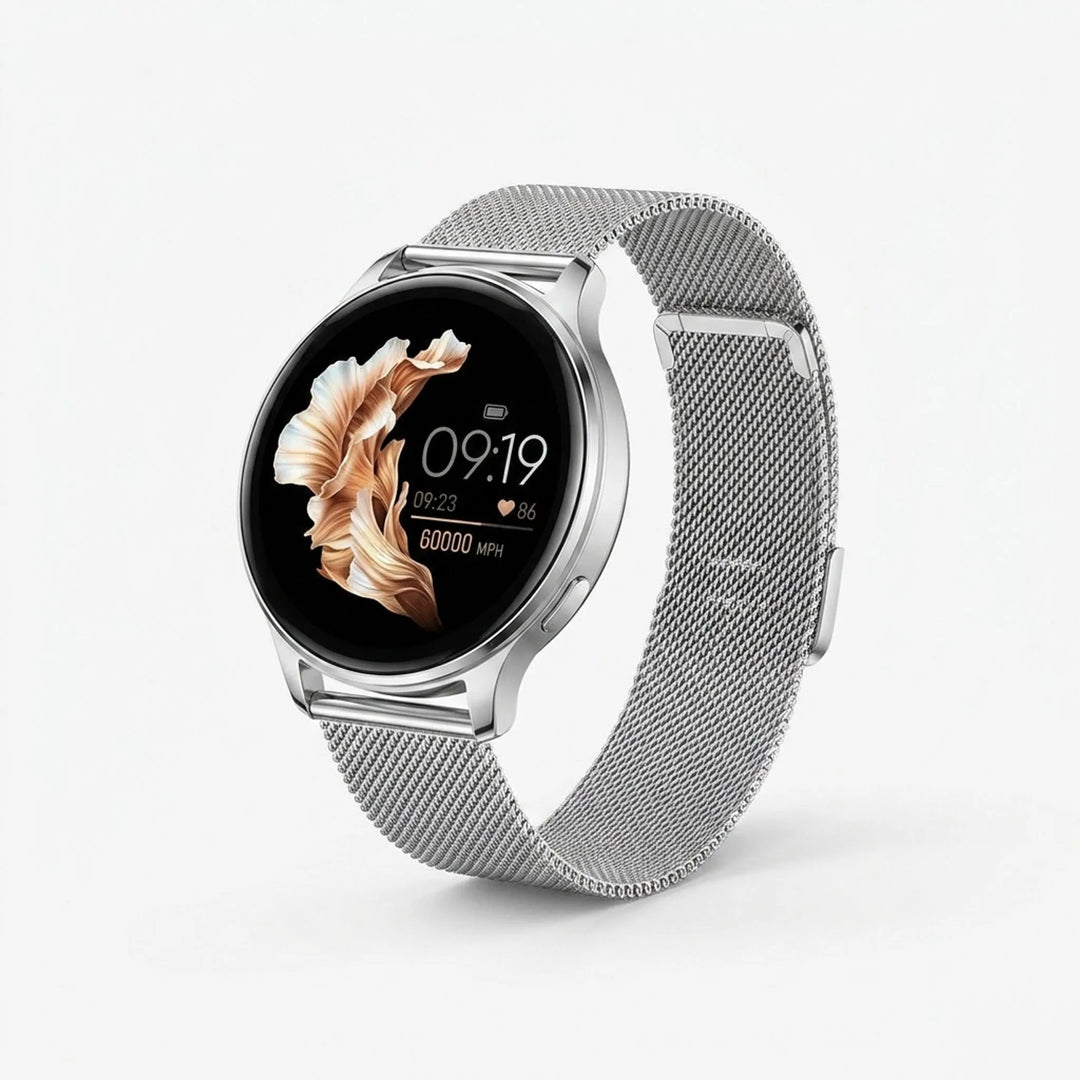 Round Digital Fitness Smartwatch - VeloSync