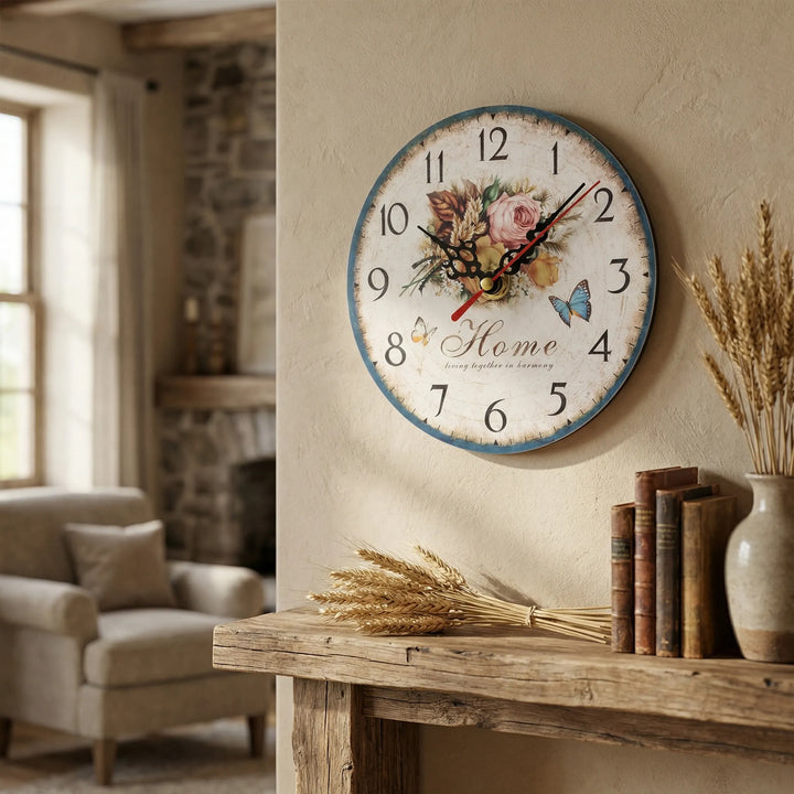 Round Floral Wall Clock - Floriwell