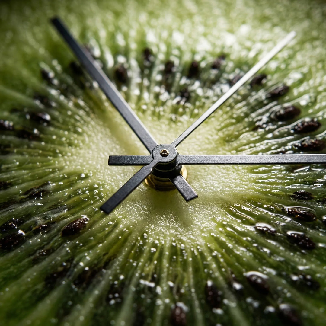 Round Fruit Print Wall Clock - KiwiLume