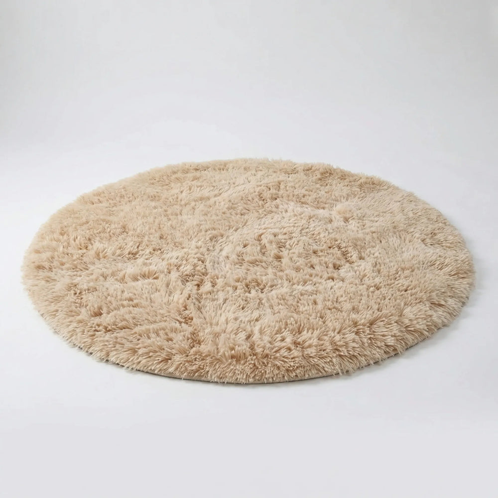 Round High Pile Area Rug - Plusharo