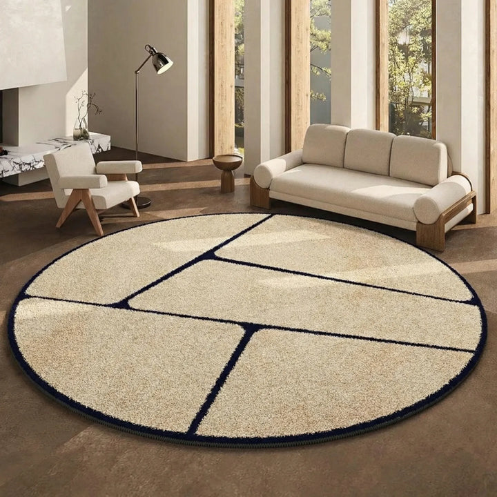 Round Low Pile Area Rug - Lunavo