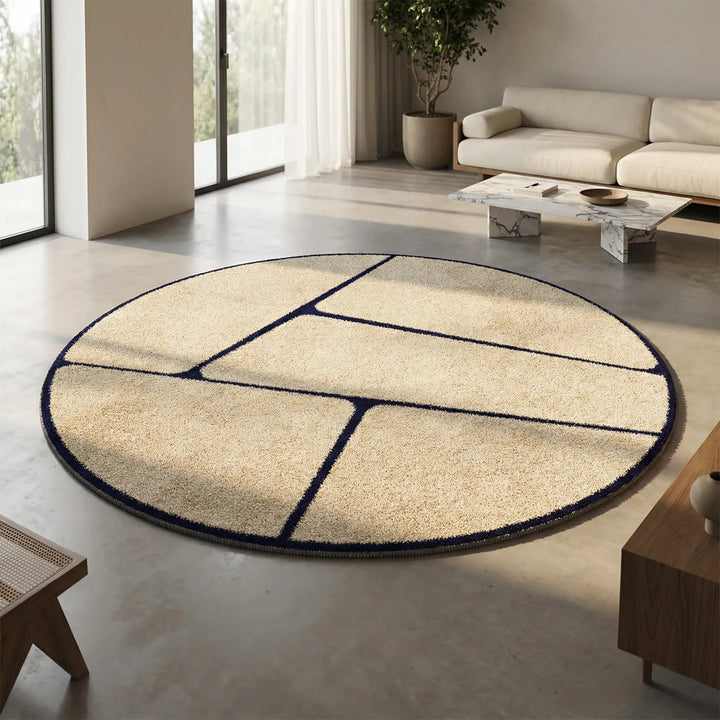 Round Low Pile Area Rug - Lunavo