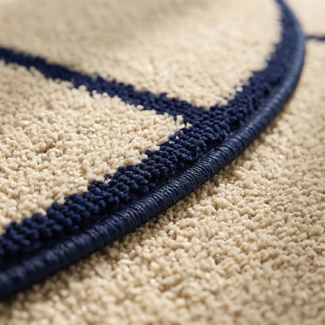 Round Low Pile Area Rug - Lunavo