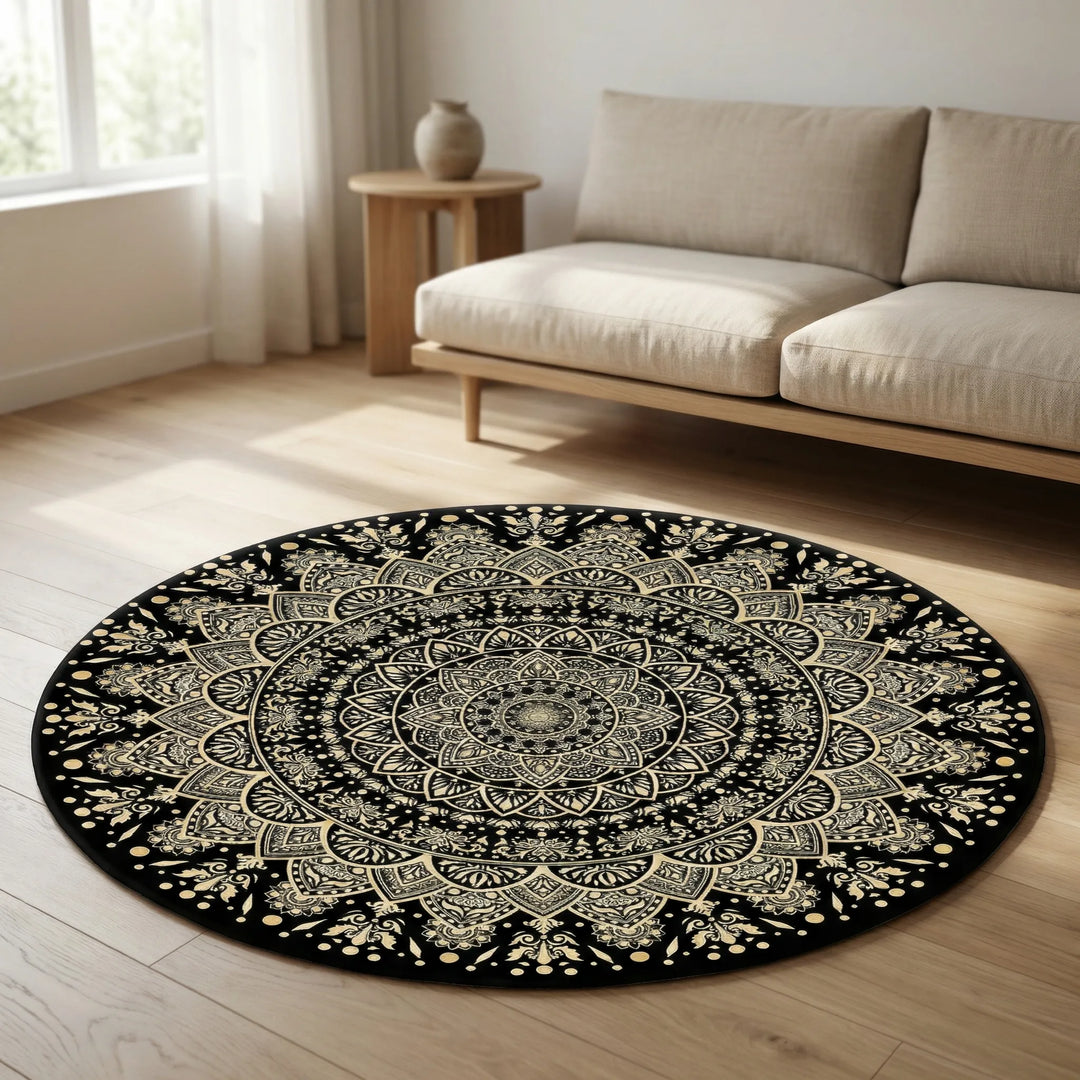 Round Mandala Area Rug - Luxmanda