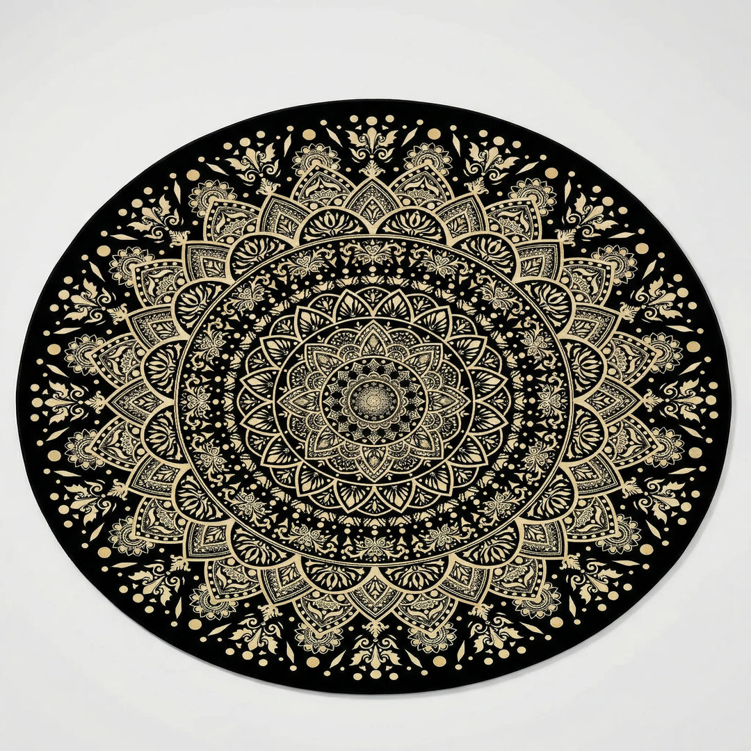 Round Mandala Area Rug - Luxmanda