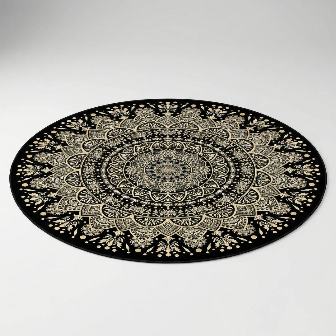 Round Mandala Area Rug - Luxmanda