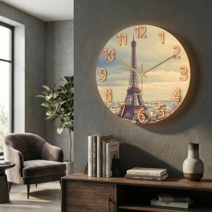 Round Modern Wall Clock - LuminaraClock