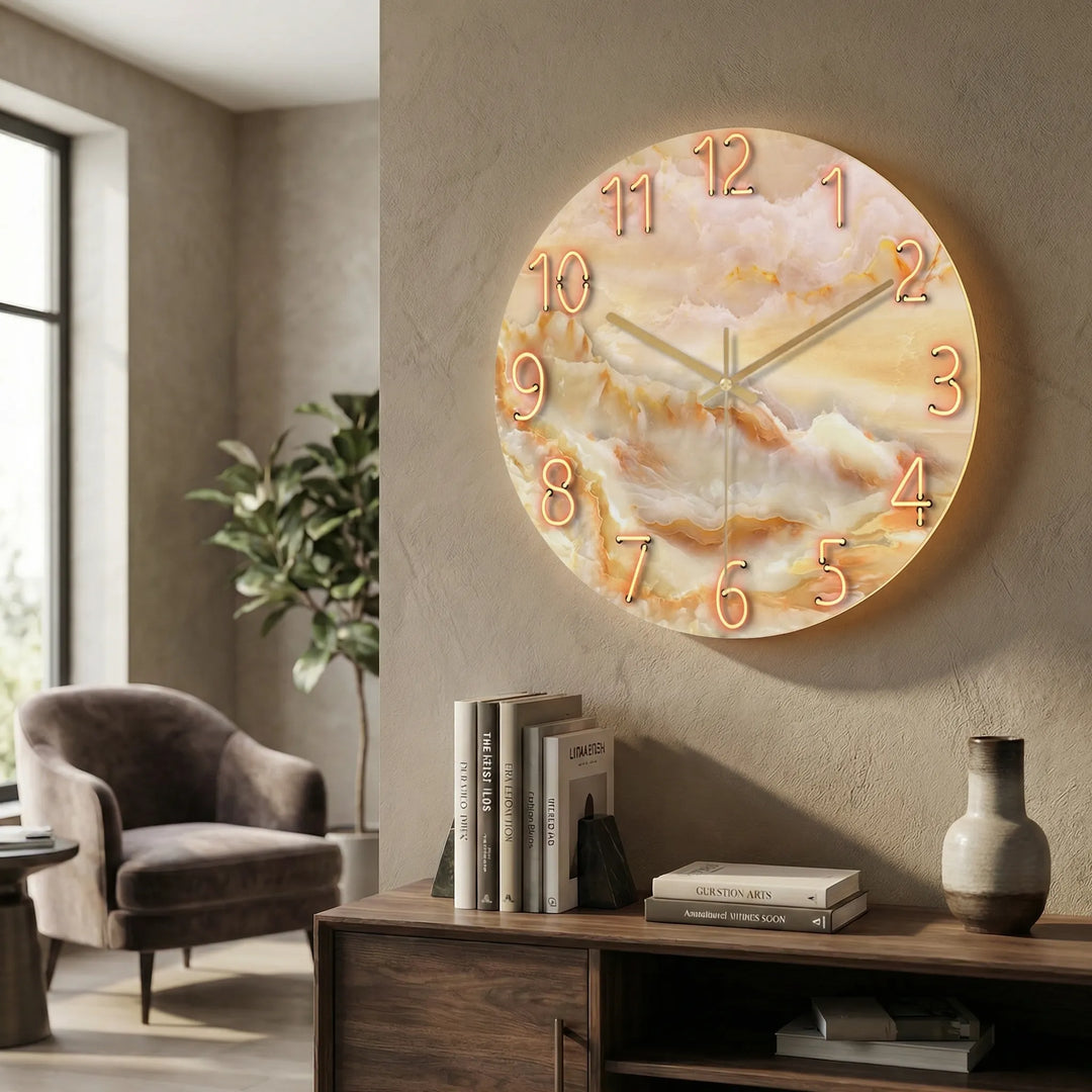 Round Modern Wall Clock - LuminaraClock