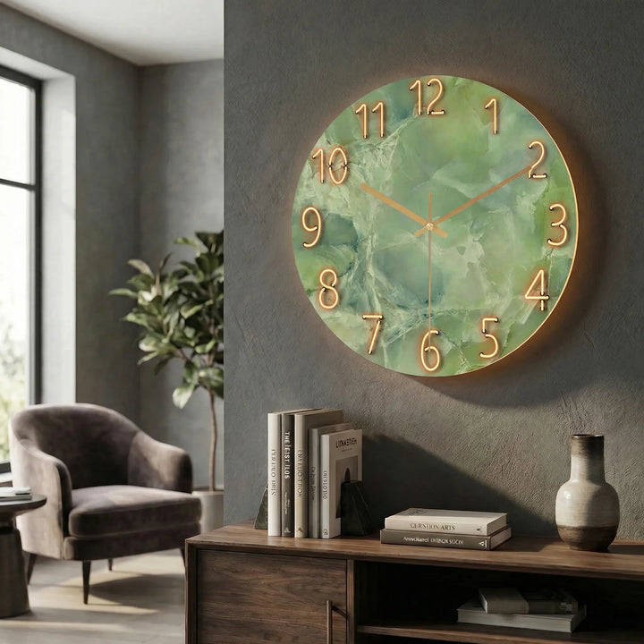 Round Modern Wall Clock - LuminaraClock