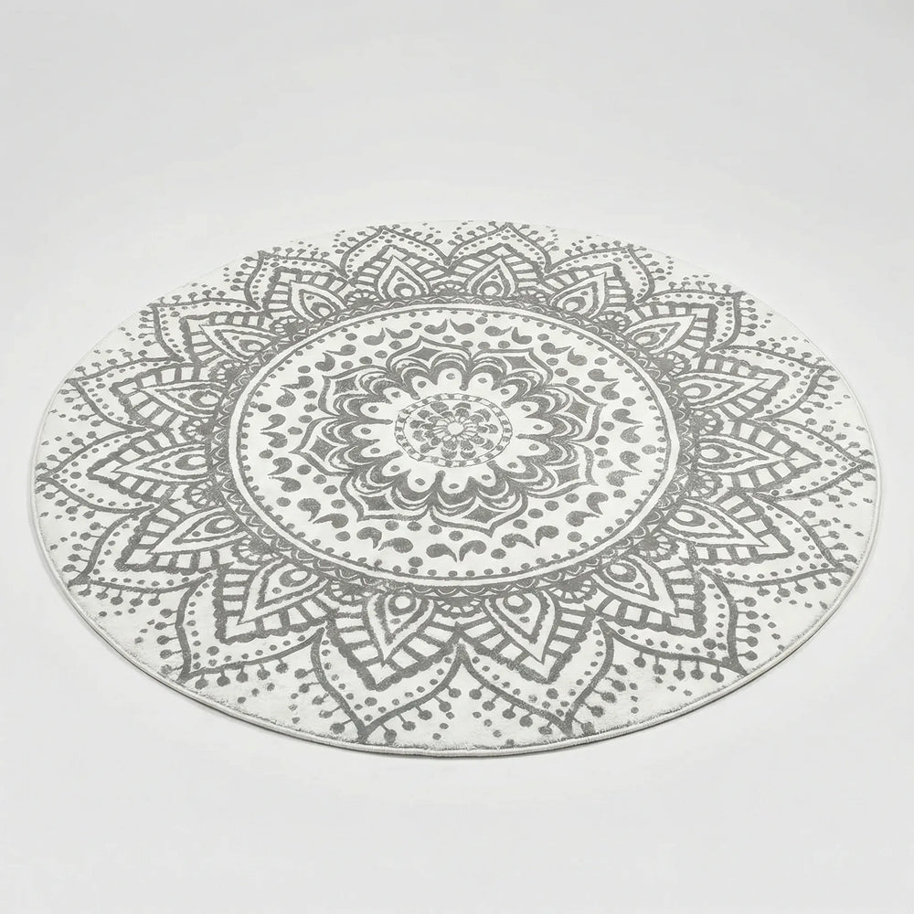 Round Patterned Accent Rug - Mandavelle