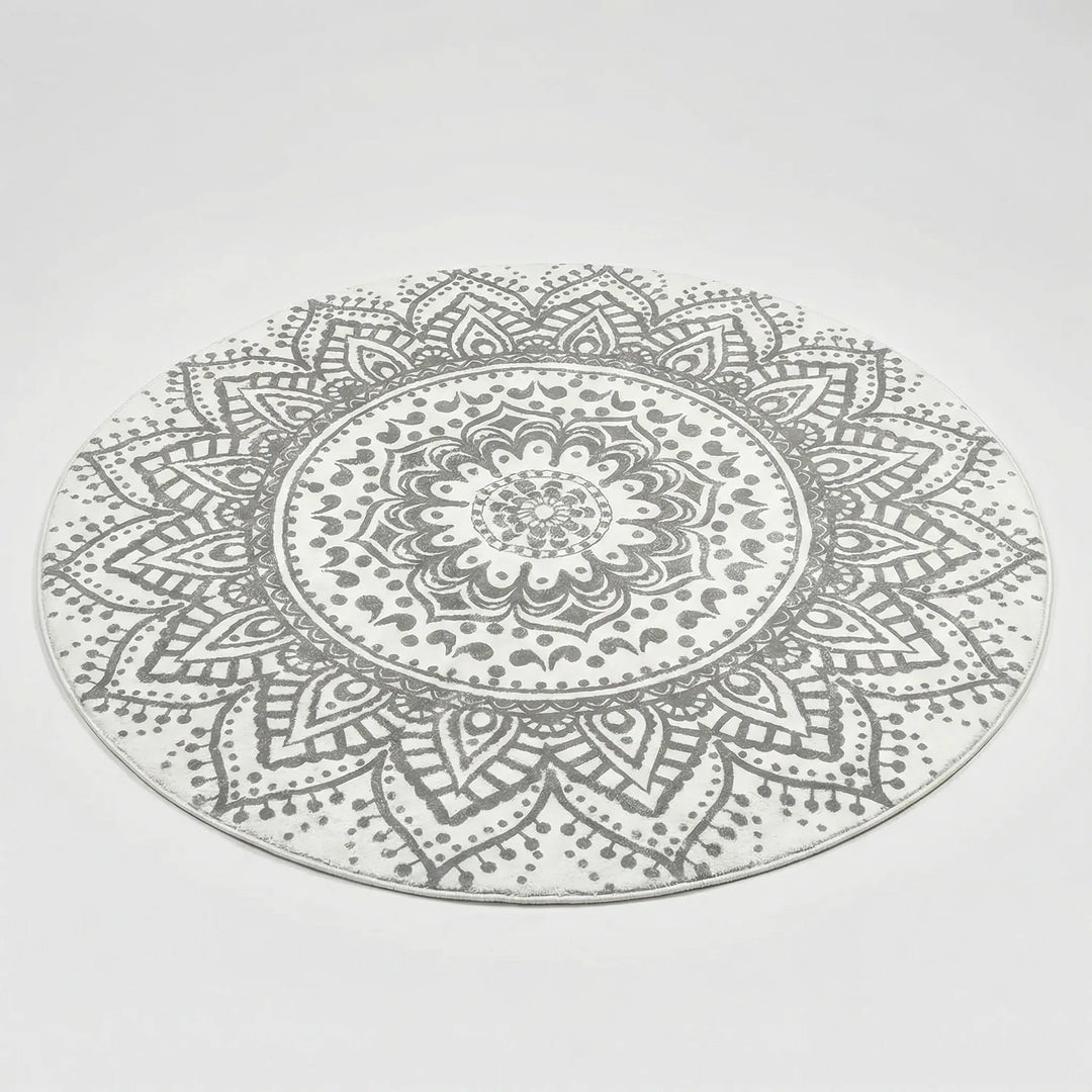 Round Patterned Accent Rug - Mandavelle
