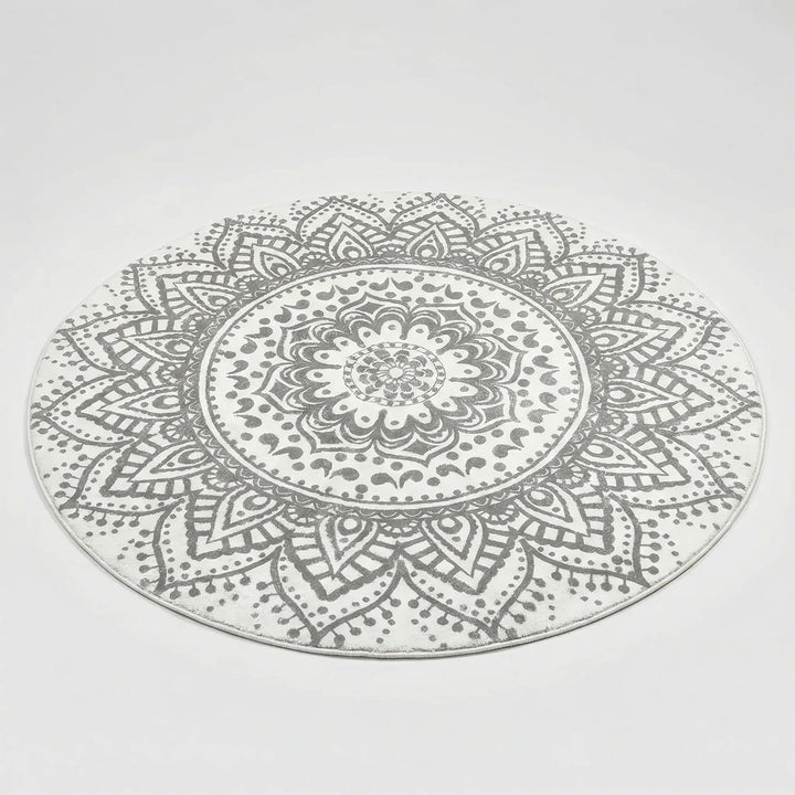 Round Patterned Accent Rug - Mandavelle