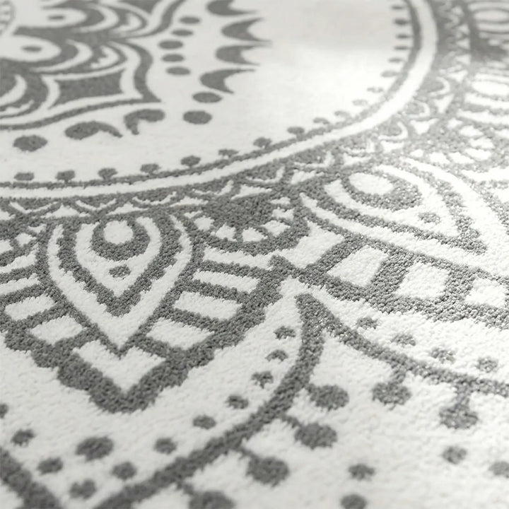Round Patterned Accent Rug - Mandavelle
